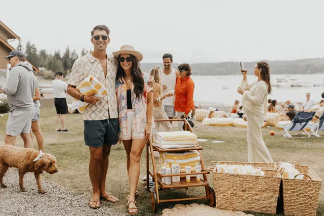 The wedding celebration at Alderbrook