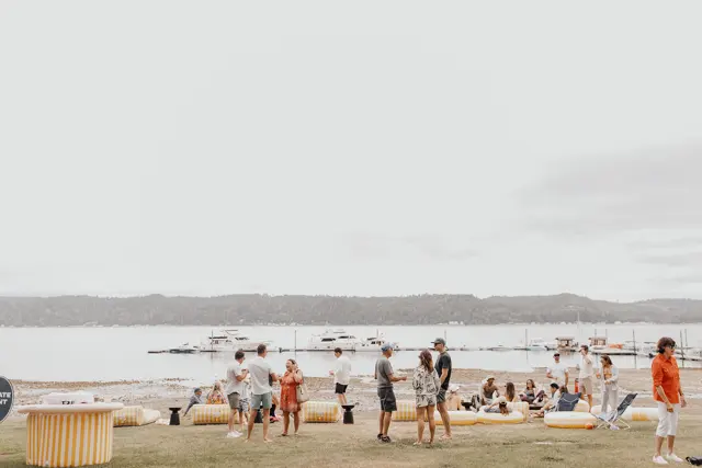 The wedding celebration at Alderbrook