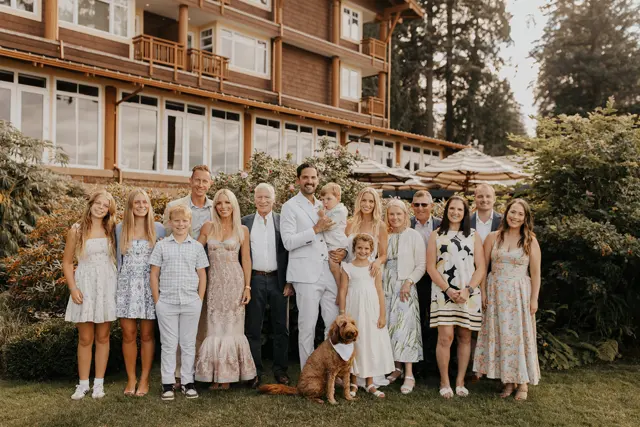 Family and friends at Alderbrook