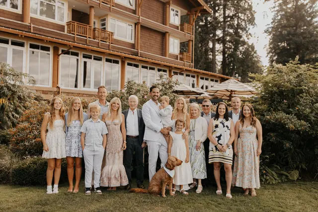 Family and friends at Alderbrook