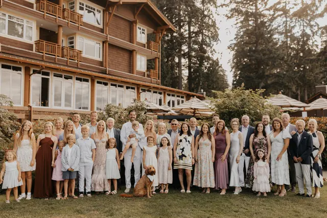 Family and friends at Alderbrook