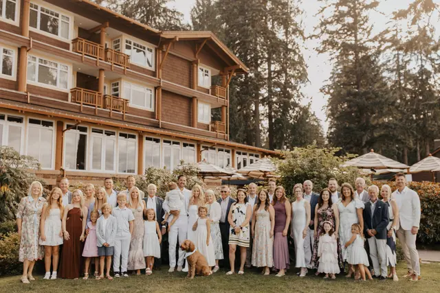 The wedding reception at Alderbrook