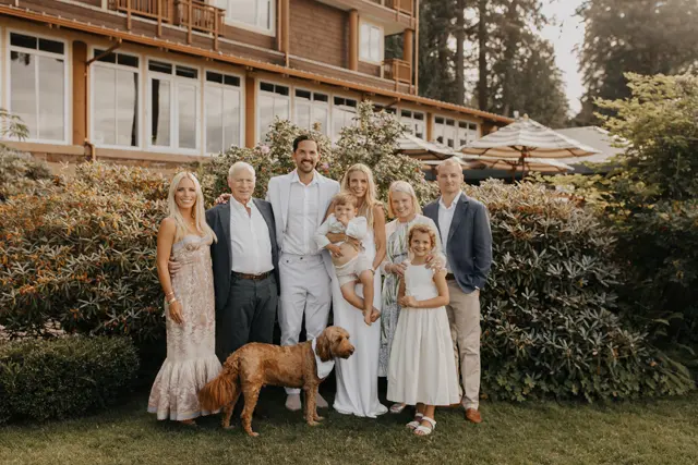 The wedding reception at Alderbrook
