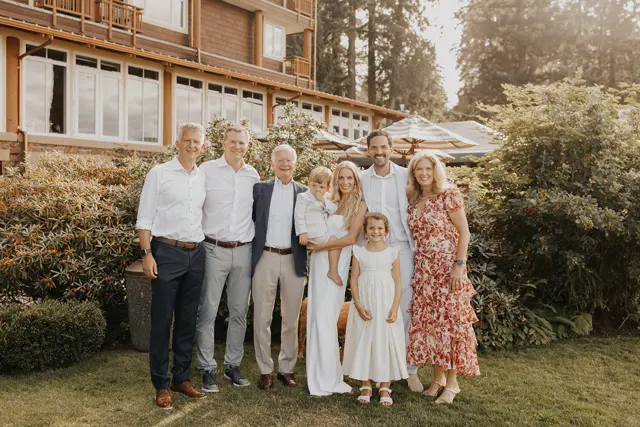 The wedding reception at Alderbrook