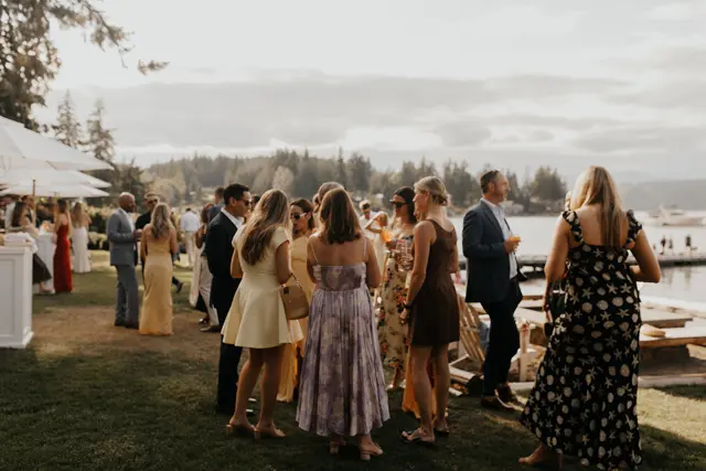 The wedding reception at Alderbrook