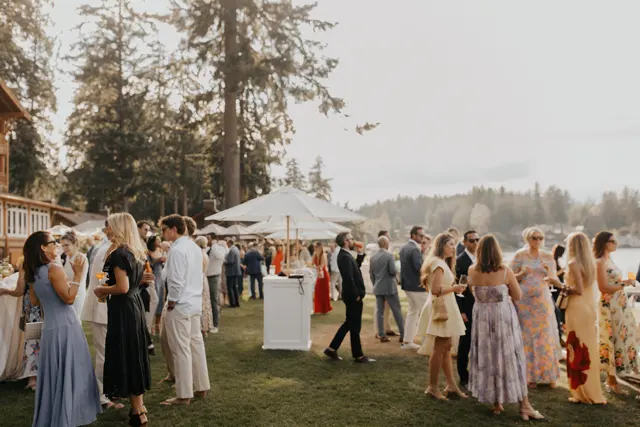 The wedding reception at Alderbrook
