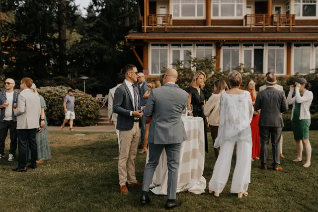 The wedding reception at Alderbrook