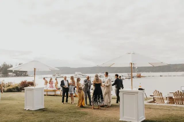 The wedding reception at Alderbrook