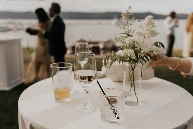 The wedding reception at Alderbrook