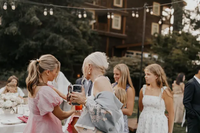 The wedding reception at Alderbrook