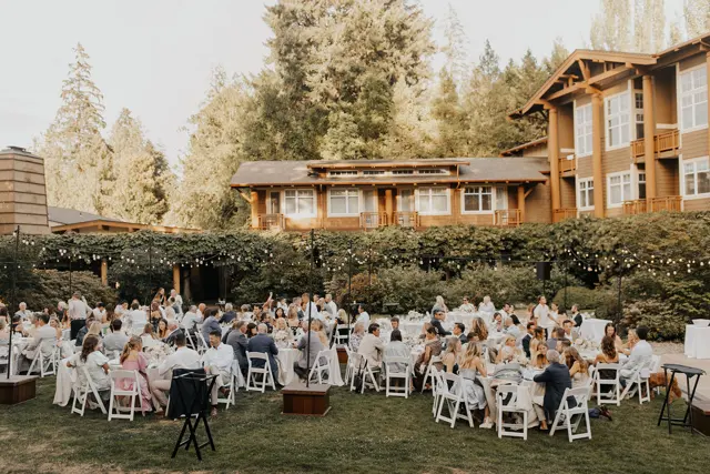 The wedding reception at Alderbrook