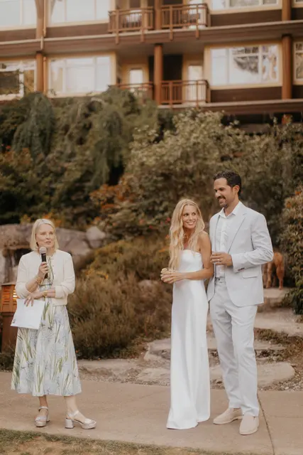 Katie and Danny celebrating at Alderbrook