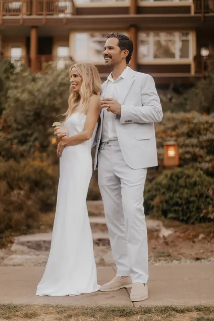 Katie and Danny celebrating at Alderbrook