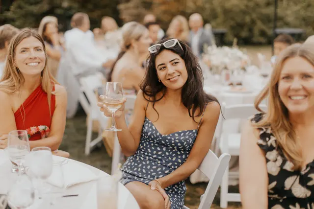 Katie and Danny celebrating at Alderbrook