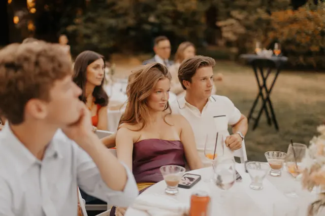 Wedding toasts and celebrations at Alderbrook