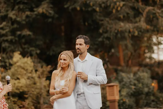 Wedding toasts and celebrations at Alderbrook