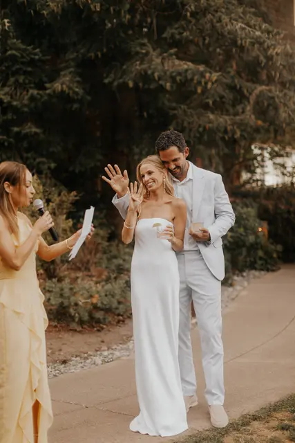 Wedding toasts and celebrations at Alderbrook
