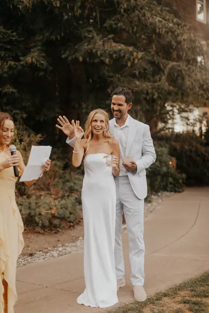 Wedding toasts and celebrations at Alderbrook