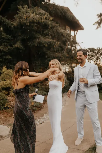 Wedding toasts and celebrations at Alderbrook