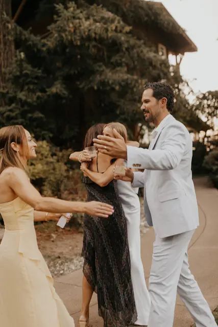 Wedding toasts and celebrations at Alderbrook