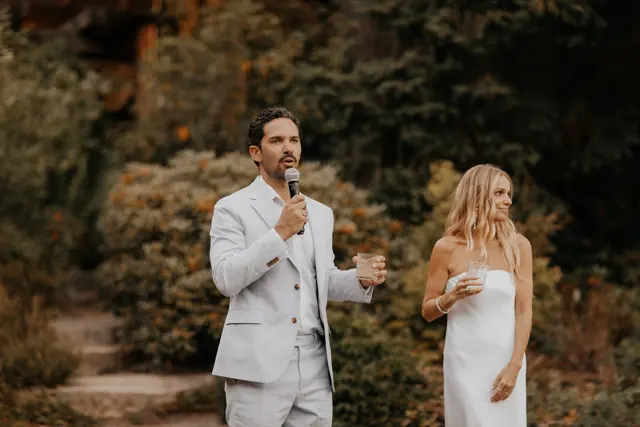 Wedding toasts and celebrations at Alderbrook