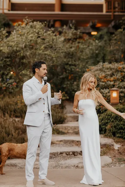 Wedding toasts and celebrations at Alderbrook