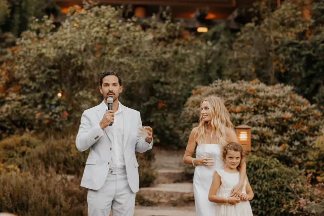 Wedding toasts and celebrations at Alderbrook