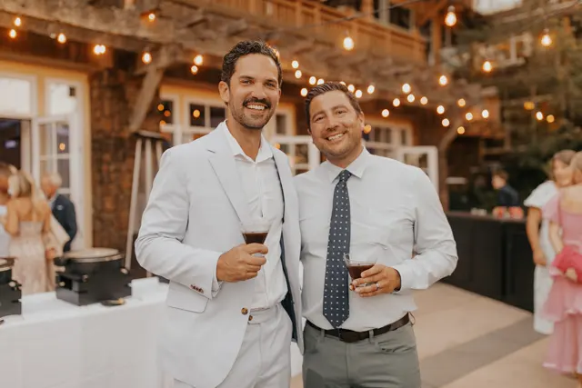 Wedding toasts and celebrations at Alderbrook