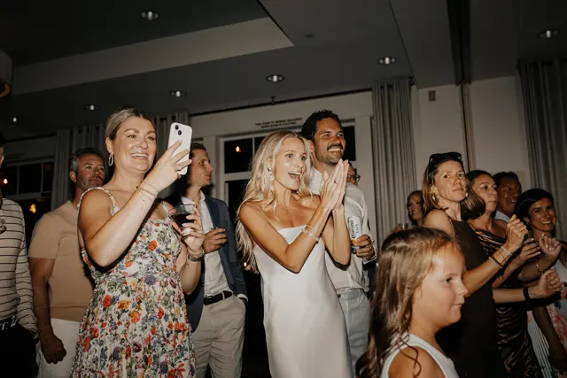 Dancing and celebrations at the wedding reception