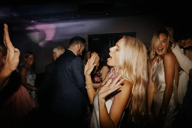 Dancing and celebrations at the wedding reception