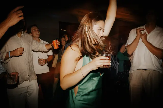 Dancing and celebrations at the wedding reception