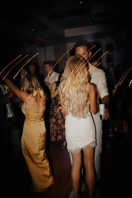 Dancing and celebrations at the wedding reception