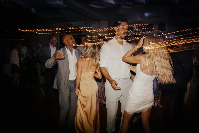 Dancing and celebrations at the wedding reception