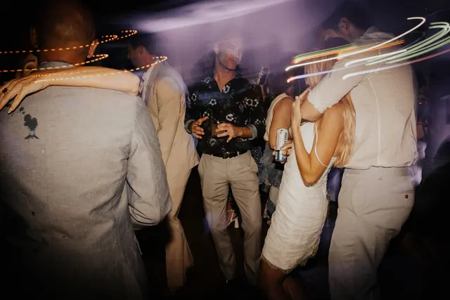 Dancing and celebrations at the wedding reception