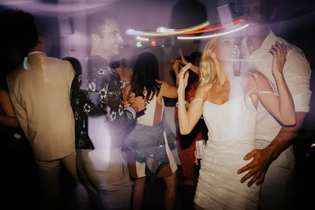 Dancing and celebrations at the wedding reception