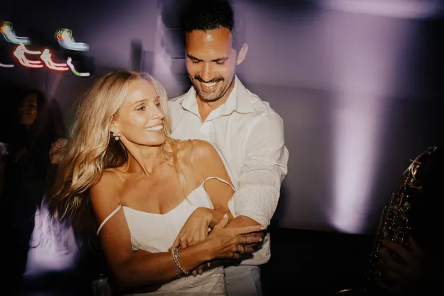 Dancing and celebrations at the wedding reception