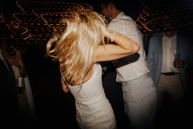 Dancing and celebrations at the wedding reception