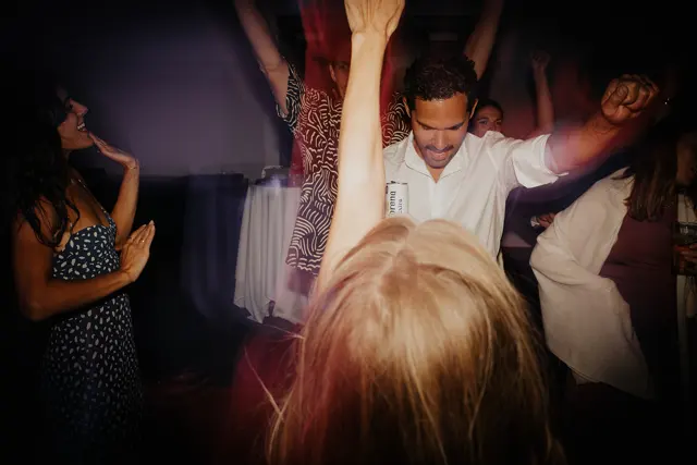 Dancing and celebrations at the wedding reception