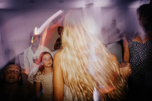 Dancing and celebrations at the wedding reception