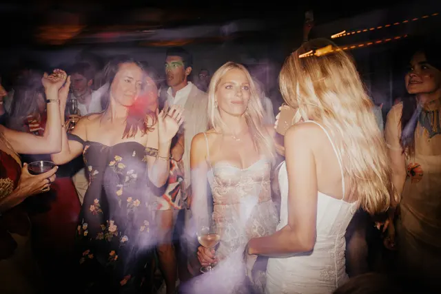 Dancing and celebrations at the wedding reception