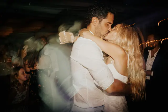 Dancing and celebrations at the wedding reception