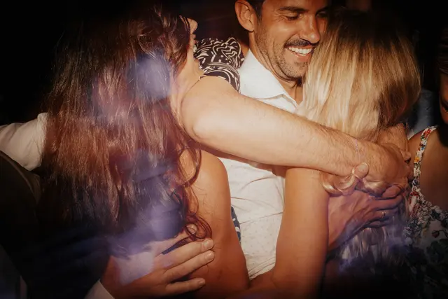 Dancing and celebrations at the wedding reception