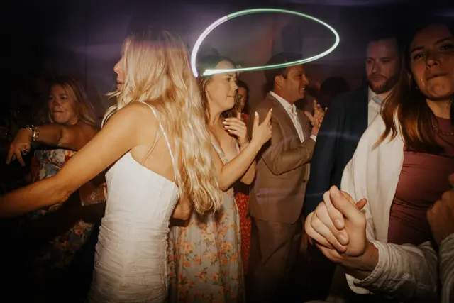 Dancing and celebrations at the wedding reception