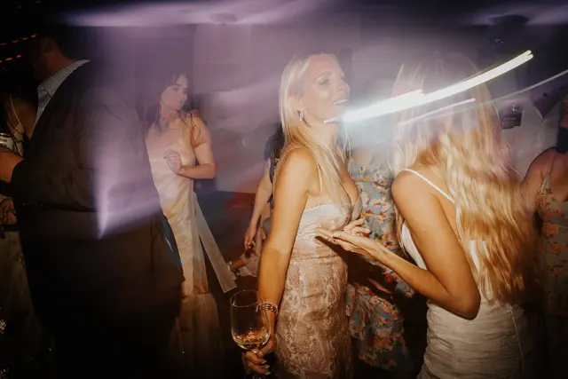 Dancing and celebrations at the wedding reception