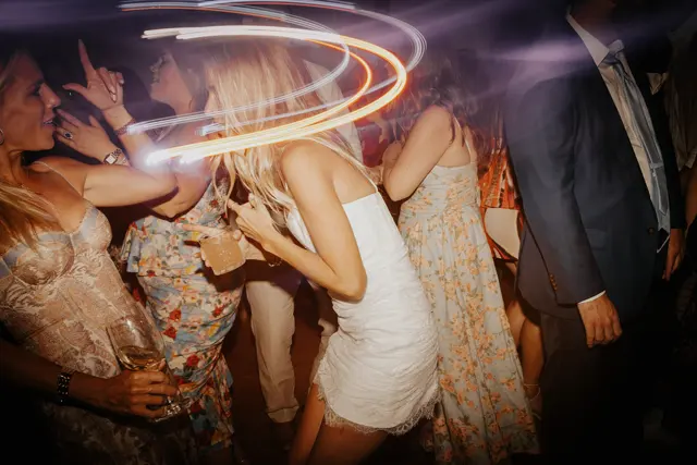 Dancing and celebrations at the wedding reception