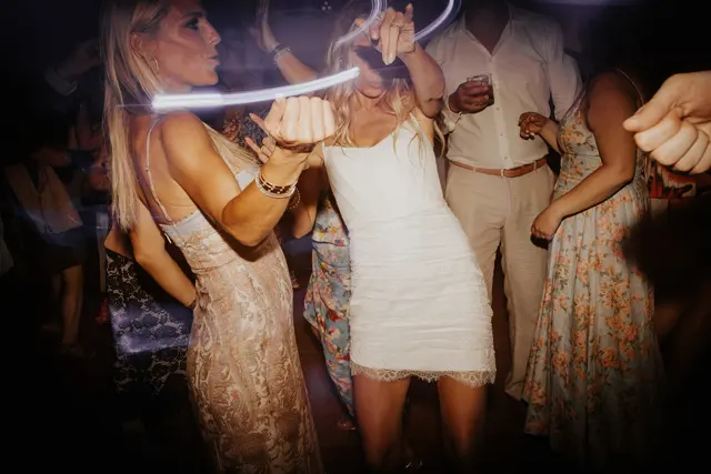 Dancing and celebrations at the wedding reception